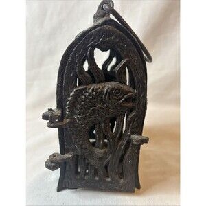 bass metal tea light candle holder Fish Theme